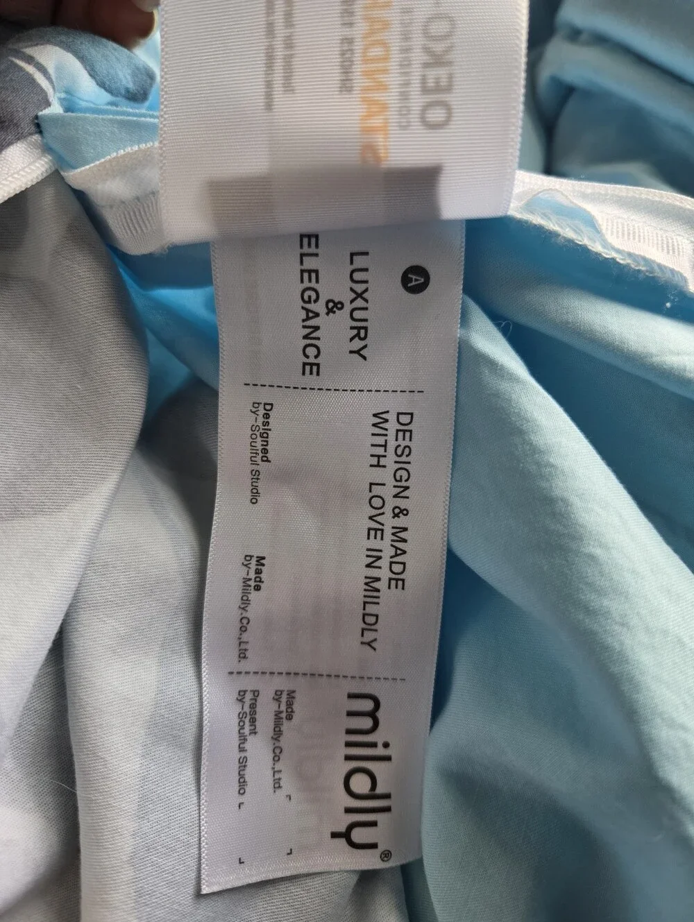 Mildly 100% Egyptian Cotton Duvet And Sham Set Nero